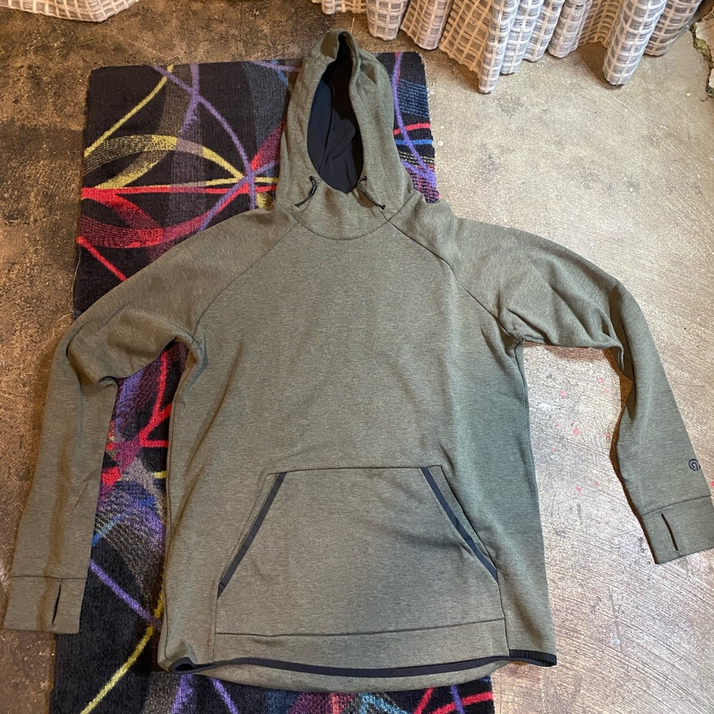 Large Men’s olive green Champion Hoodie